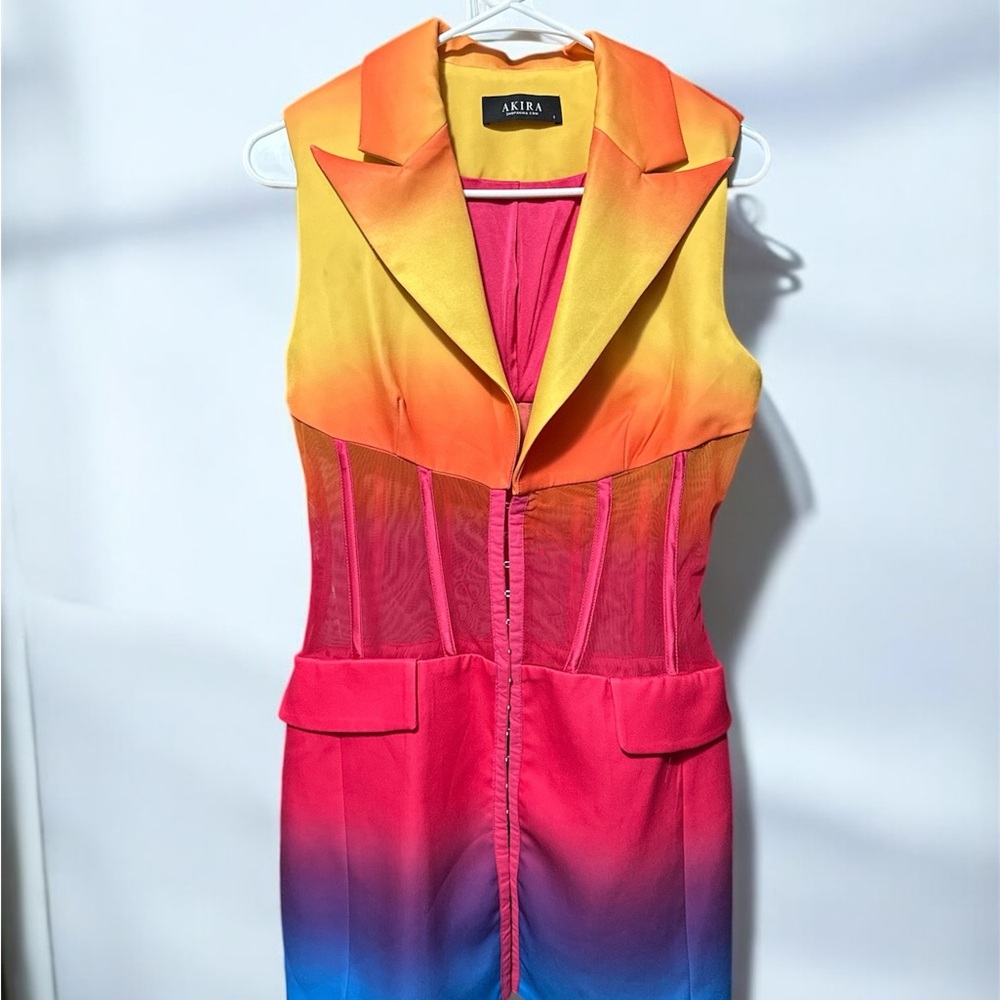 Akira Multicolor Gradient Dress